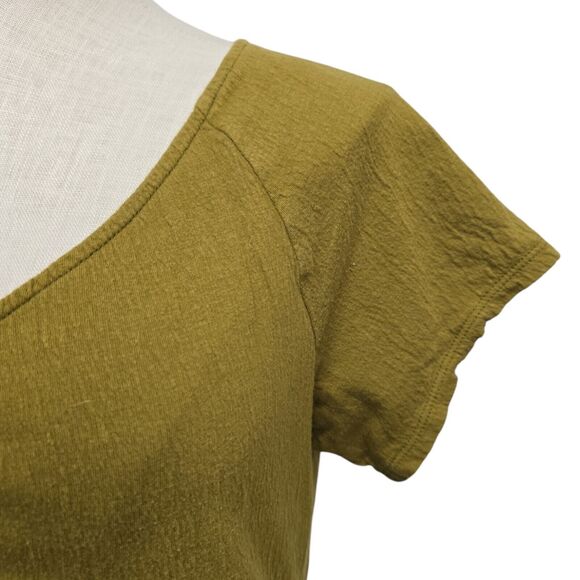 Madewell Knit Lightspun Ruched-Front Crop Top in Spiced Olive Green Size XS - Picture 8 of 14